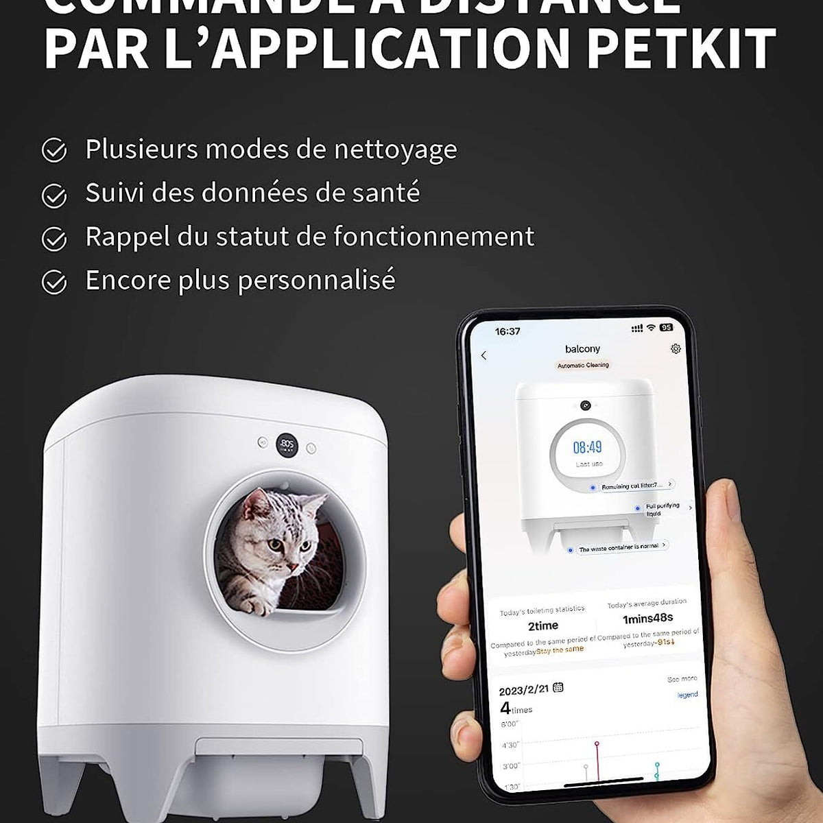 Litière à Nettoyage automatique - PURA X 4 SEASONS