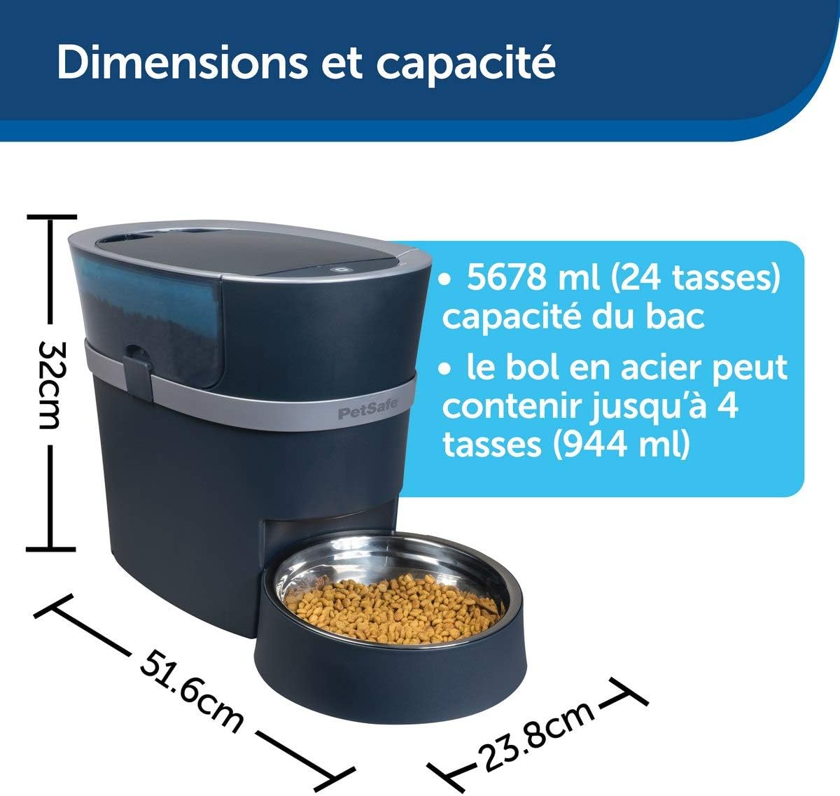 PuraSAFE® Distributeur de Croquettes Automatique